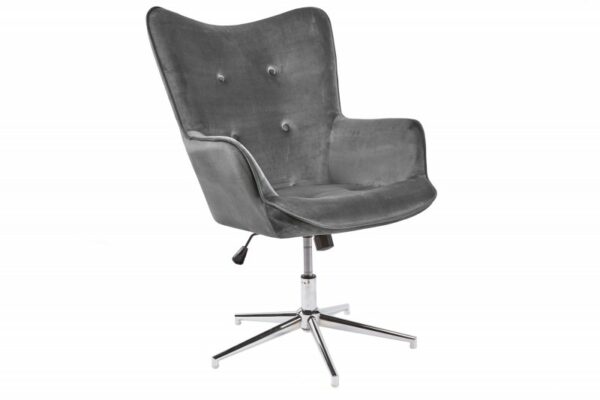 Drehstuhl Lounger 100-110cm šedá Samet