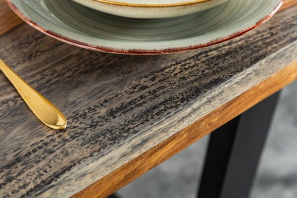 Jídelní stůl Fire & Earth 160cm Sheeshamové dřevo šedá