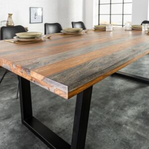 Jídelní stůl Fire & Earth 200cm Sheeshamové dřevo šedá