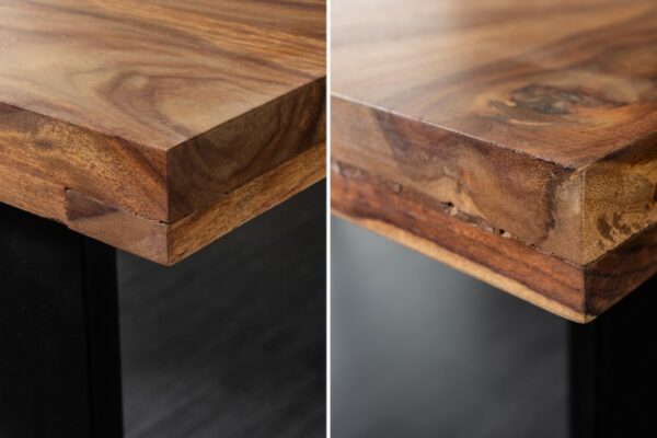 Jídelní stůl Iron Craft 120cm Sheeshamové dřevo 45mm
