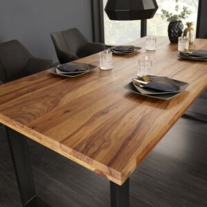Jídelní stůl Iron Craft 160cm Sheeshamové dřevo 45mm