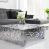 Konferenční stolek Abstract 60cm stříbrná