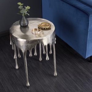Konferenční stolek Liquid Line 51cm stříbrná