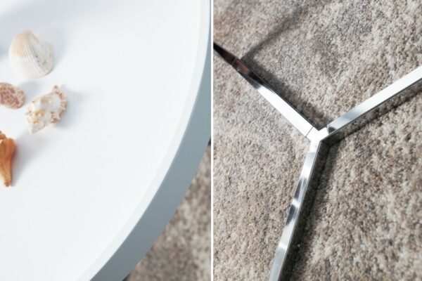 Konferenční stolek Modular 60cm bílá stříbrná