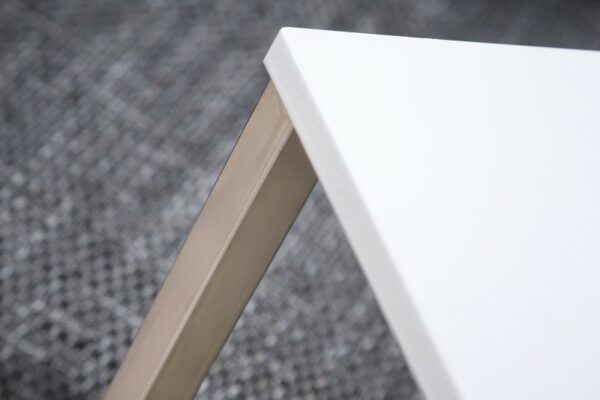 Konferenční stolek Simply 60cm bílá stříbrná