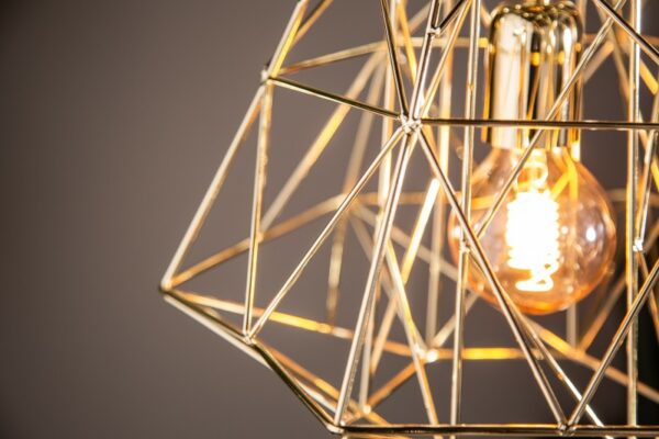 Závěsná lampa Cage S zlatá