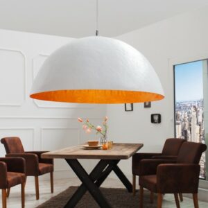 Závěsná lampa Glow bílá zlatá 70cm