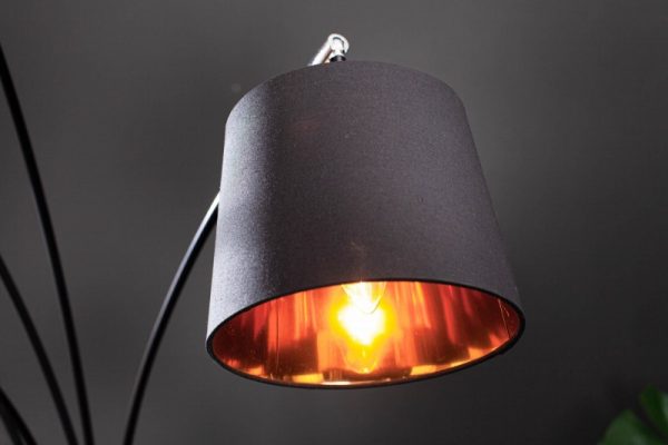 Stojanová lampa Levels 178cm černozlatá