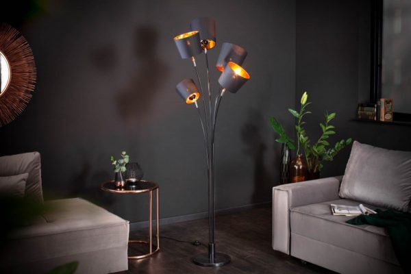 Stojanová lampa Levels 178cm černozlatá