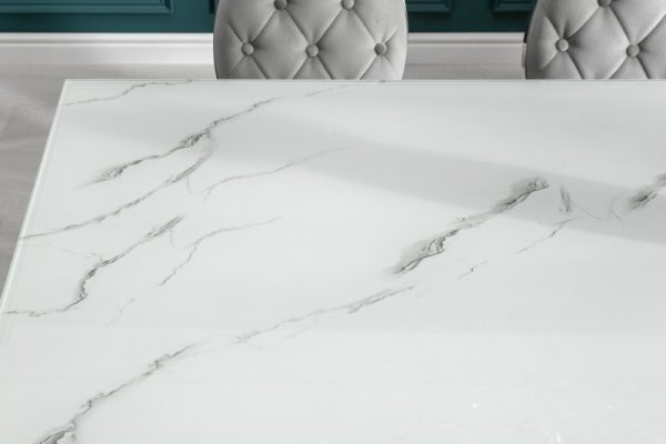 Jídelní stůl Modern Barock 200cm stříbrná Mramor