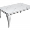 Konferenční stolek Modern Barock 100cm stříbrná Mramor