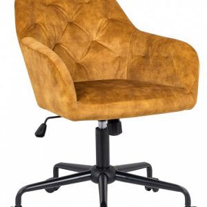 Kancelářská stolička Dutch Comfort senfžlutá Samet