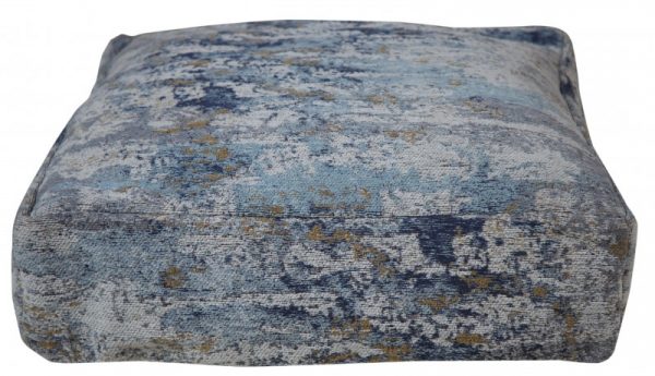 Bodenkissen Abstrakt 70cm blau béžová