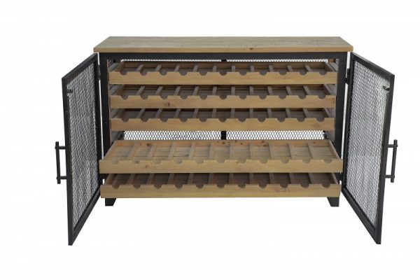 Weinschrank Bodega 127cm Pinienholz přírodní