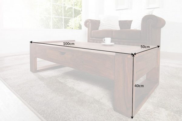Konferenční stolek Big Markant 100cm Sheeshamové dřevo
