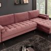 Ecksofa Cozy Velvet II 260cm altrosa Samet