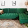 Ecksofa Cozy Velvet II 260cm smaragdzelená Samet