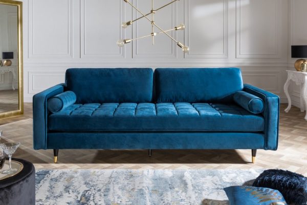 Sofa Cozy Velvet 225cm aquablue Samet