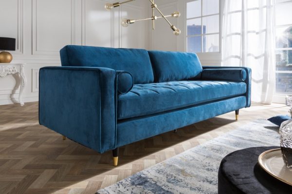 Sofa Cozy Velvet 225cm aquablue Samet