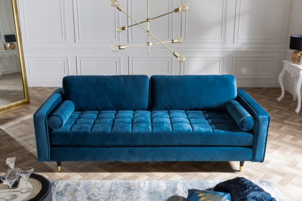 Sofa Cozy Velvet 225cm aquablue Samet