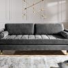 Sofa Cozy Velvet 225cm šedá Samet