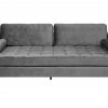 Sofa Cozy Velvet 225cm šedá Samet