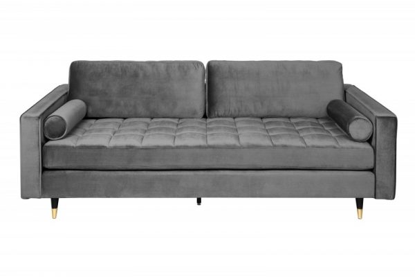 Sofa Cozy Velvet 225cm šedá Samet