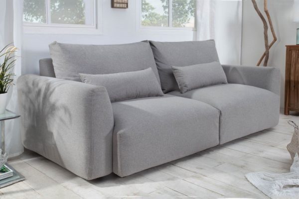 Sofa Hamptons 3er 240cm Struktura materiálu svetlošedá