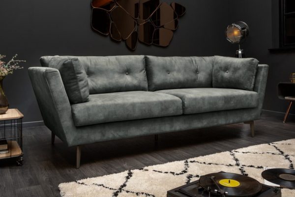 Sofa Marvelous 220cm dunkelzelená Samet