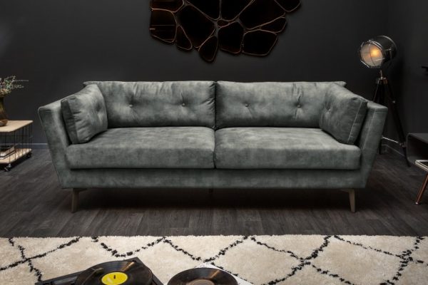 Sofa Marvelous 220cm dunkelzelená Samet