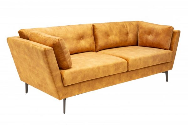 Sofa Marvelous 220cm senfžlutá Samet