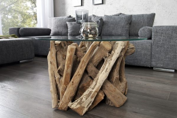 Konferenční stolek Nature Lounge 50cm Teakové dřevo Gestell
