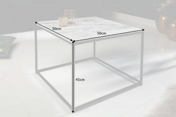 Konferenční stolek Elements 50cm Mramor bílá