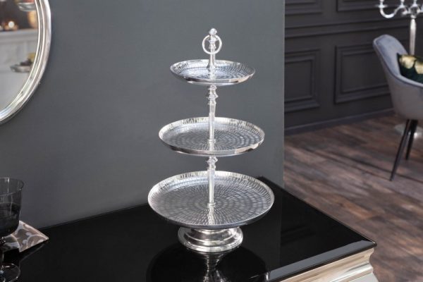 Etagere Orient 3er 50cm Hlíník stříbrná