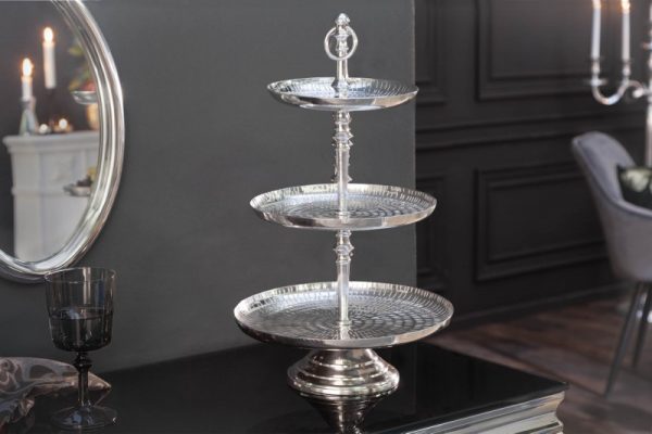 Etagere Orient 3er 50cm Hlíník stříbrná