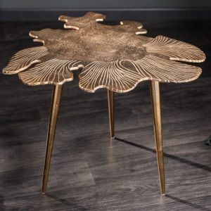 Konferenční stolek Leaf 57cm zlatá