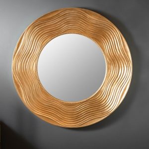 Nástěnné zrcadlo Circle 100cm rund zlatá