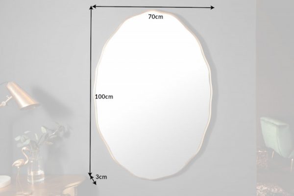 Nástěnné zrcadlo Elegancia 100cm oval zlatá