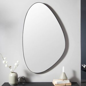 Nástěnné zrcadlo Noemi 90cm asymmetrisch černá