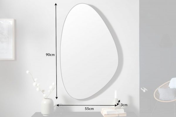 Nástěnné zrcadlo Noemi 90cm asymmetrisch černá