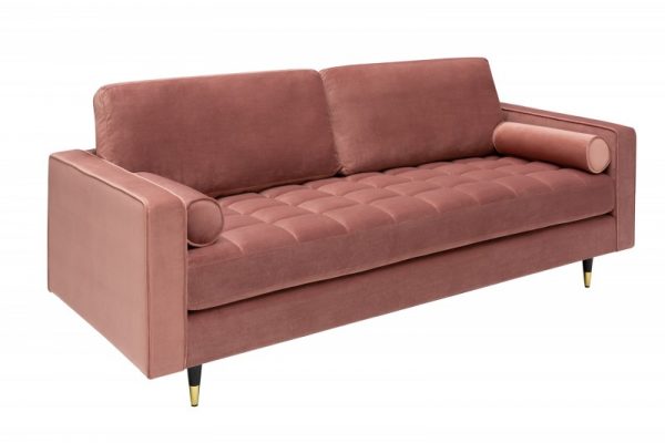 Sofa Cozy Velvet 225cm altrosa Samet