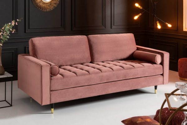 Sofa Cozy Velvet 225cm altrosa Samet