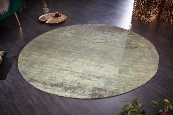 Teppich Modern Art 150cm rund zelená béžová