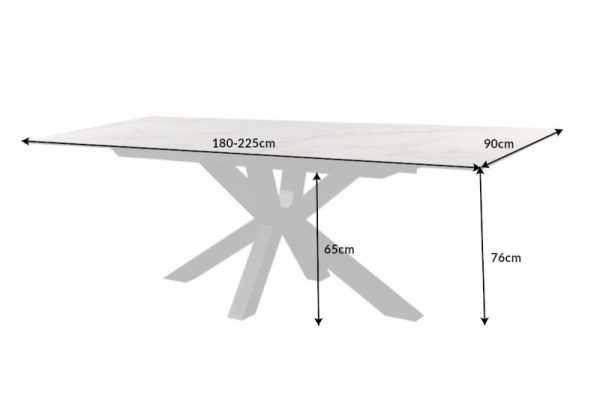 Jídelní stůl Eternity 180-225cm Mramor-Optik