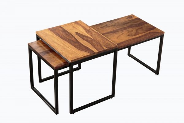 Konferenční stolek Elements set 2ks Sheeshamové dřevo