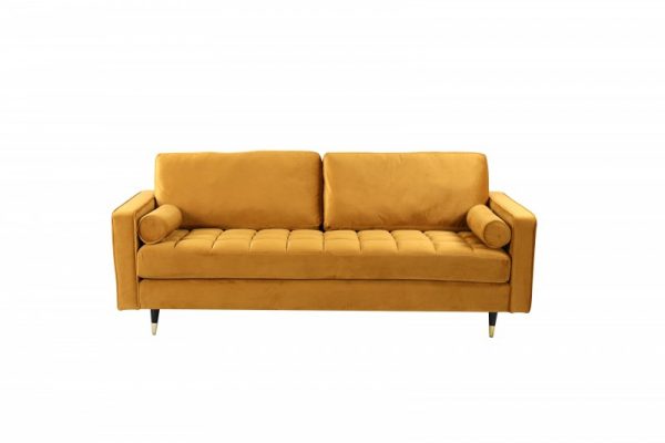 Sofa Cozy Velvet 225cm senfžlutá Samet