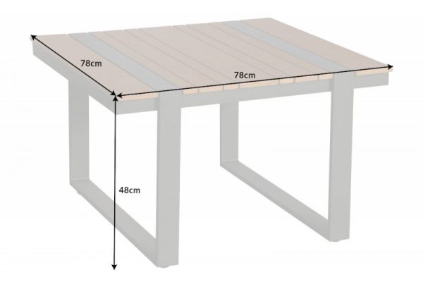 Garten-Konferenční stolek Tampa Lounge 78cm Polywood přírodní