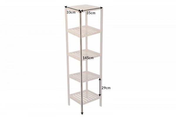 Regál Bamboo Spa 145cm Bambus přírodní