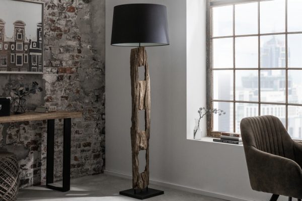 Stojanová lampa Barracuda 177 cm černá