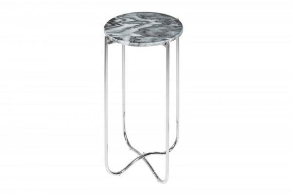 Konferenční stolek Noble I 35cm Mramor šedá stříbrná